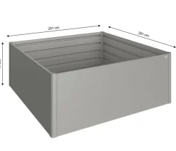 Biohort Metall-HochBeet 2x2, ca. B201,6/H77/T201,6 cm