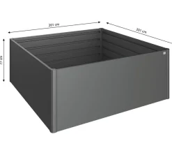 Biohort Metall-HochBeet 2x2, ca. B201,6/H77/T201,6 cm