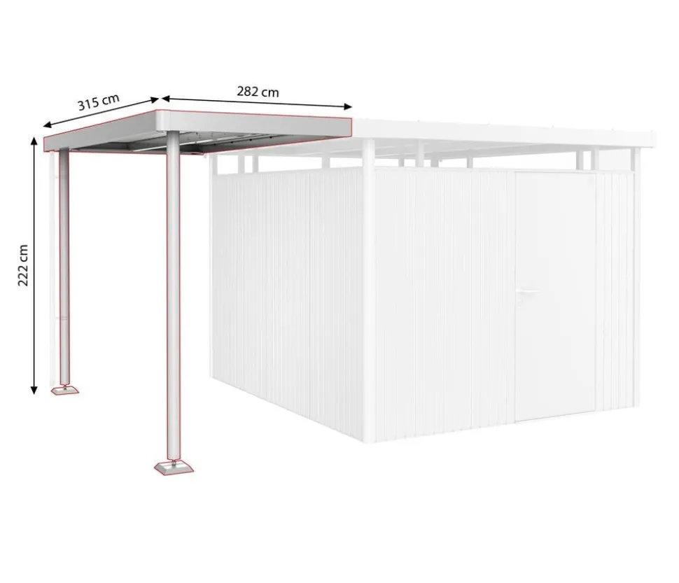Biohort Seitendach für Gerätehaus HighLine H5/H6