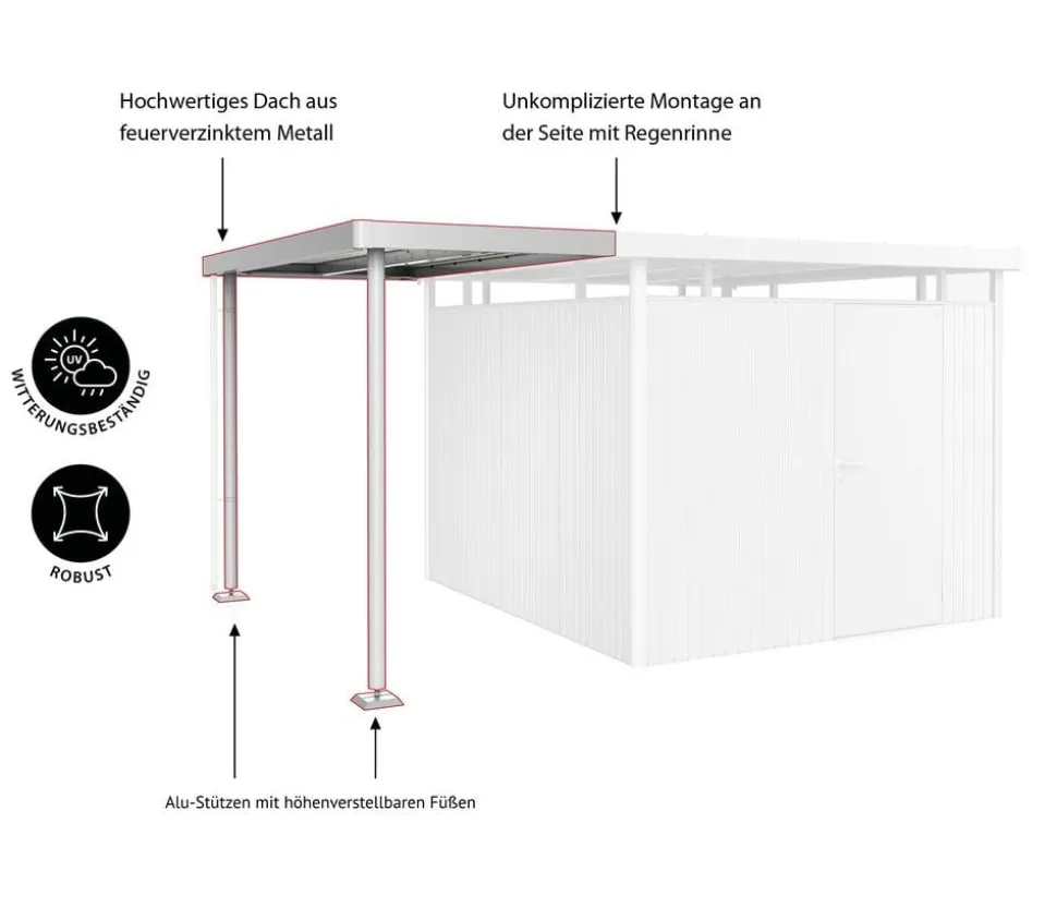 Biohort Seitendach für Gerätehaus HighLine H5/H6