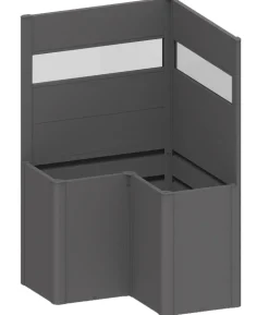 Biohort Sichtschutz Belvedere L100 mit Acrylglas, ca. B102/H91/T102 cm