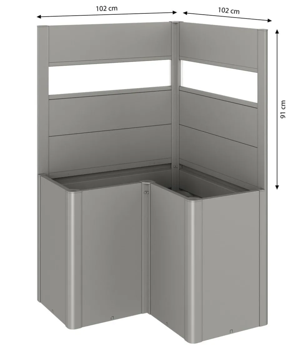 Biohort Sichtschutz Belvedere L100 mit Acrylglas, ca. B102/H91/T102 cm