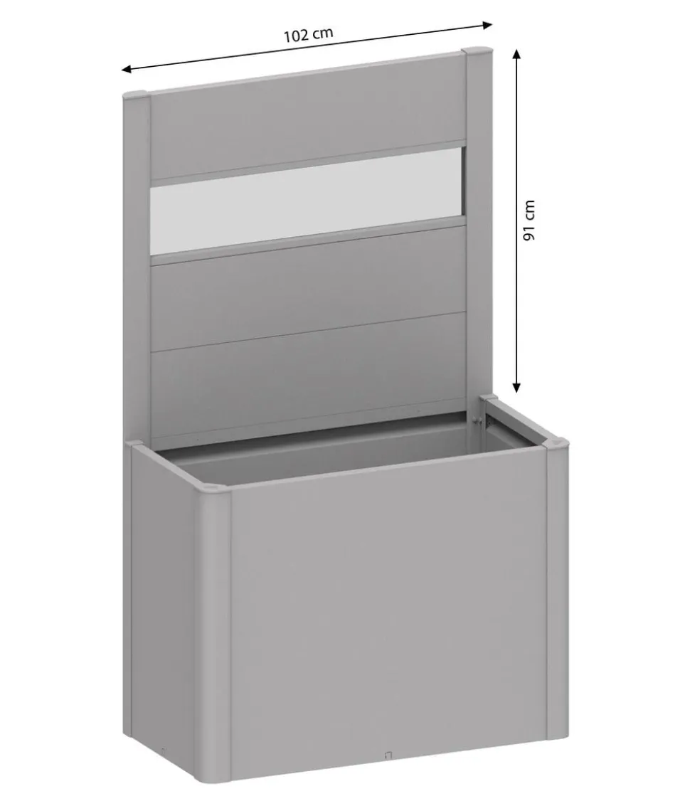 Biohort Sichtschutz Belvedere 100 mit Acrylglas, ca. B102/H91/T4 cm