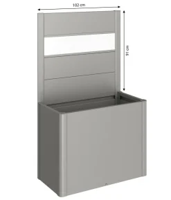 Biohort Sichtschutz Belvedere 100 mit Acrylglas, ca. B102/H91/T4 cm