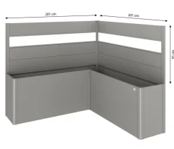 Biohort Sichtschutz Belvedere L200 mit Acrylglas, ca. B201/H91/T201 cm