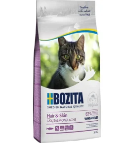 BOZITA Trockenfutter für Katzen Hair & Skin Wheat Free Salmon, Lachs, 10 kg