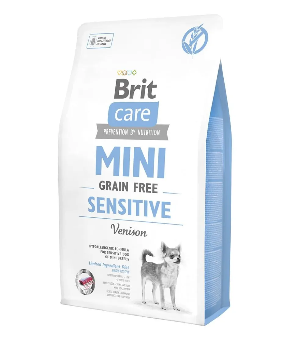 Brit Care Trockenfutter für Hunde Sensitive Mini Adult, Hirsch