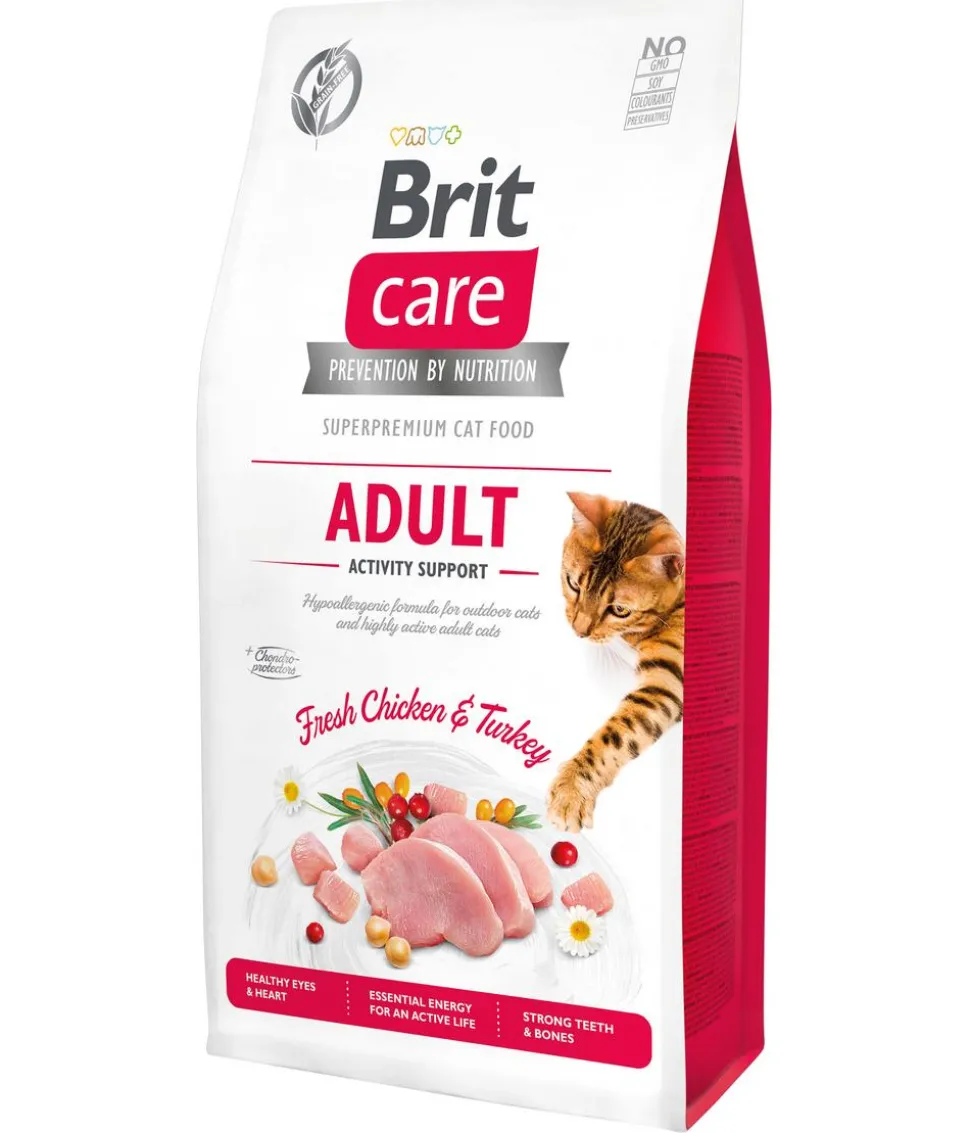 Brit Care Trockenfutter für Katzen Activity Support Adult, Huhn & Truthahn