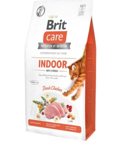 Brit Care Trockenfutter für Katzen Indoor Anti Stress Adult, Huhn