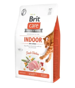 Brit Care Trockenfutter für Katzen Indoor Anti Stress Adult, Huhn