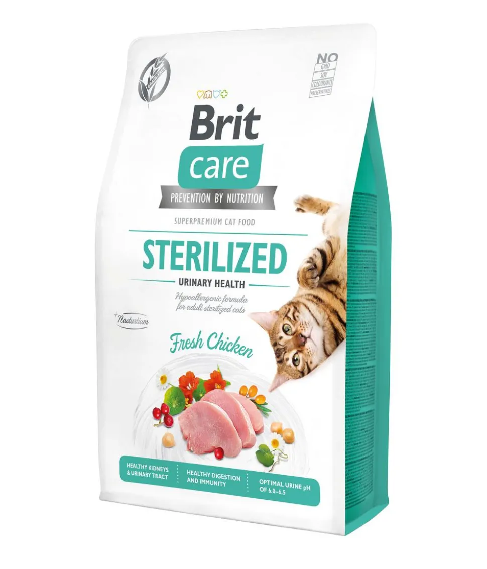 Brit Care Trockenfutter für Katzen Sterilized Urinary Health Adult, Huhn