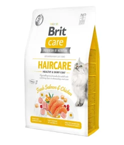 Brit Care Trockenfutter für Katzen Haircare Adult, Lachs & Huhn