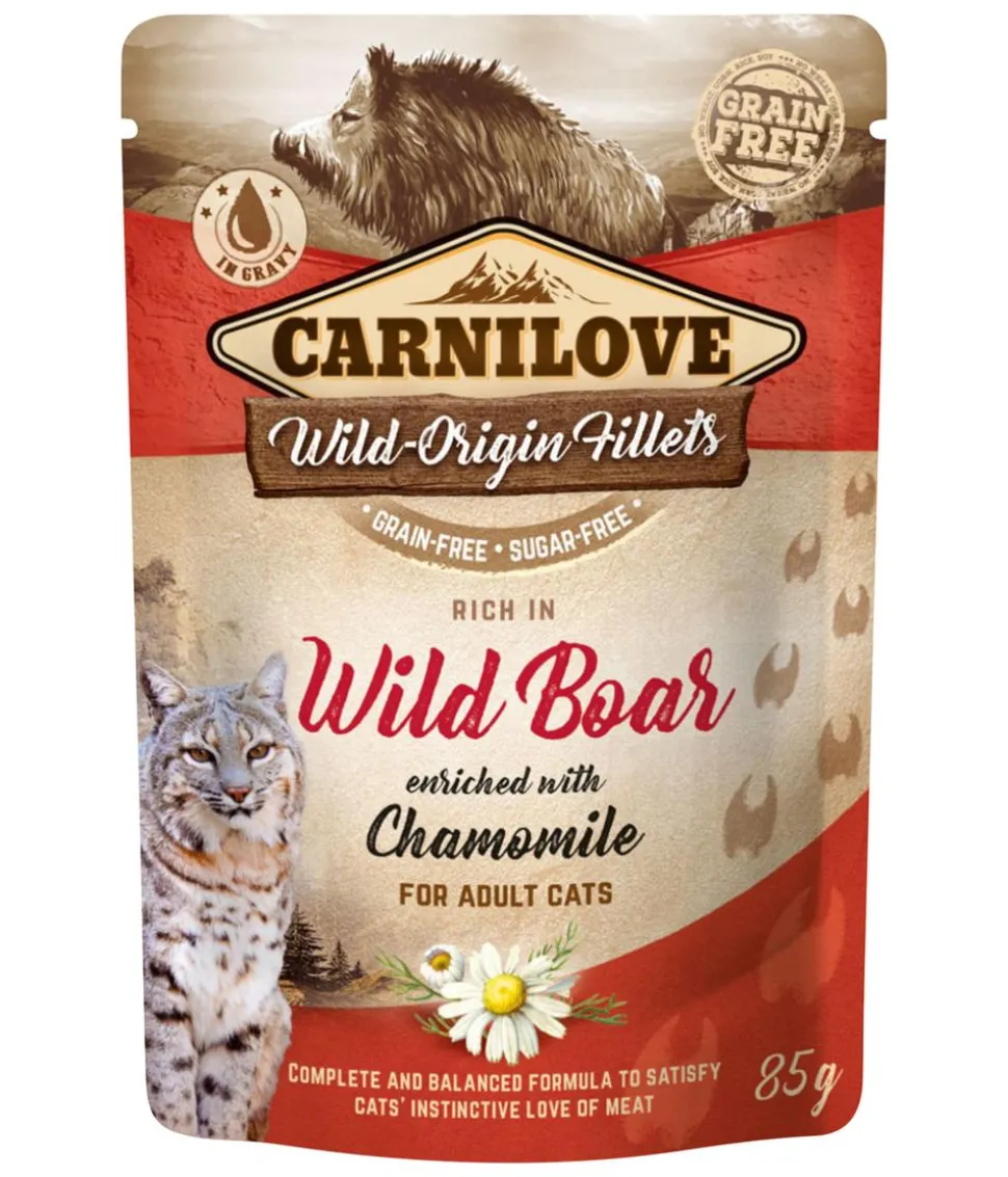 Carnilove Nassfutter für Katzen Wild-Origin Fillets Adult, 85 g