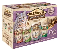 Carnilove Nassfutter für Katzen Wild-Origins Fillets Multipack Adult, 12 x 85 g