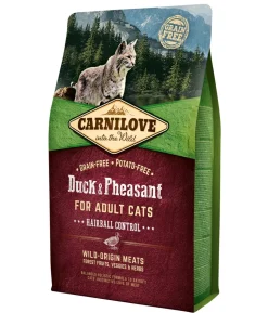 Carnilove Trockenfutter für Katzen Hairball Control Adult, Ente & Fasan