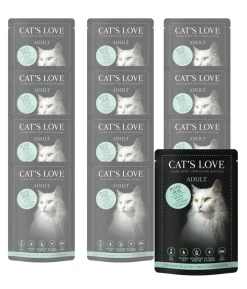 CAT'S LOVE Nassfutter für Katzen Adult Pur, 12 x 85 g