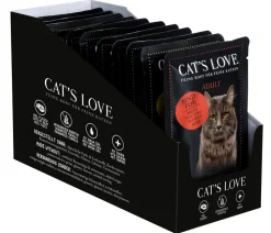 CAT'S LOVE Nassfutter für Katzen Adult Multipack, 12 x 85 g