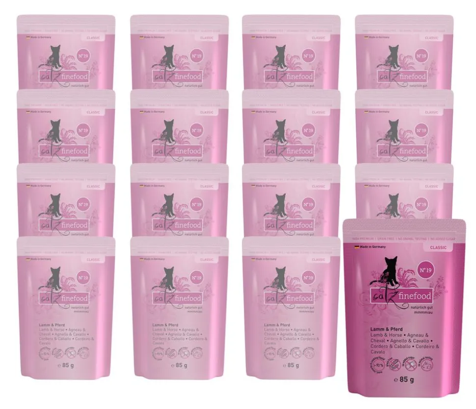 Catz finefood, Nassfutter für Katzen, 16 x 85 g