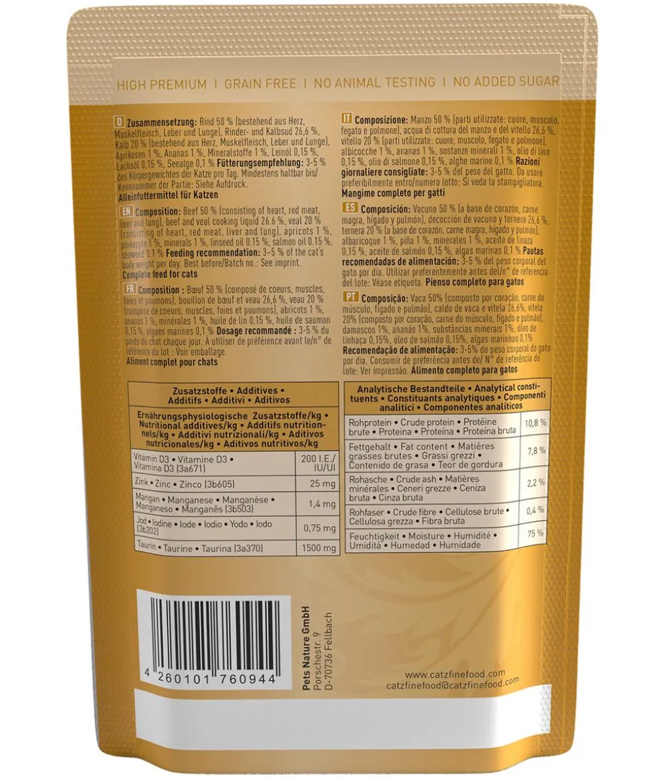 Catz finefood, Nassfutter für Katzen, 16 x 85 g