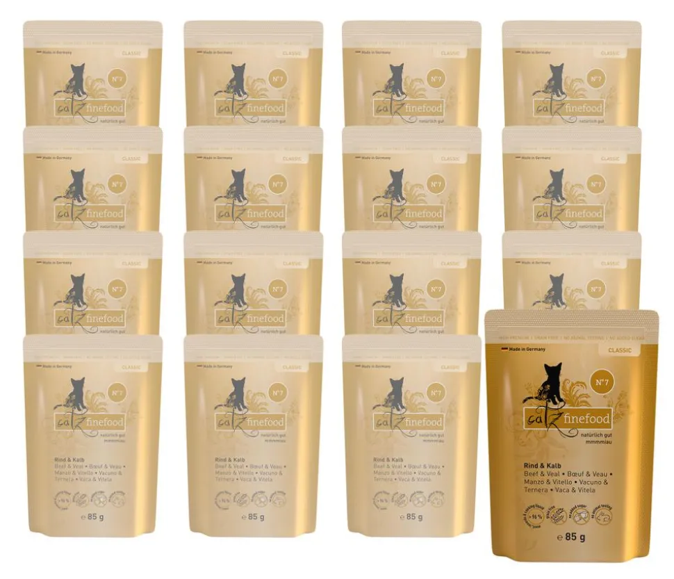 Catz finefood, Nassfutter für Katzen, 16 x 85 g