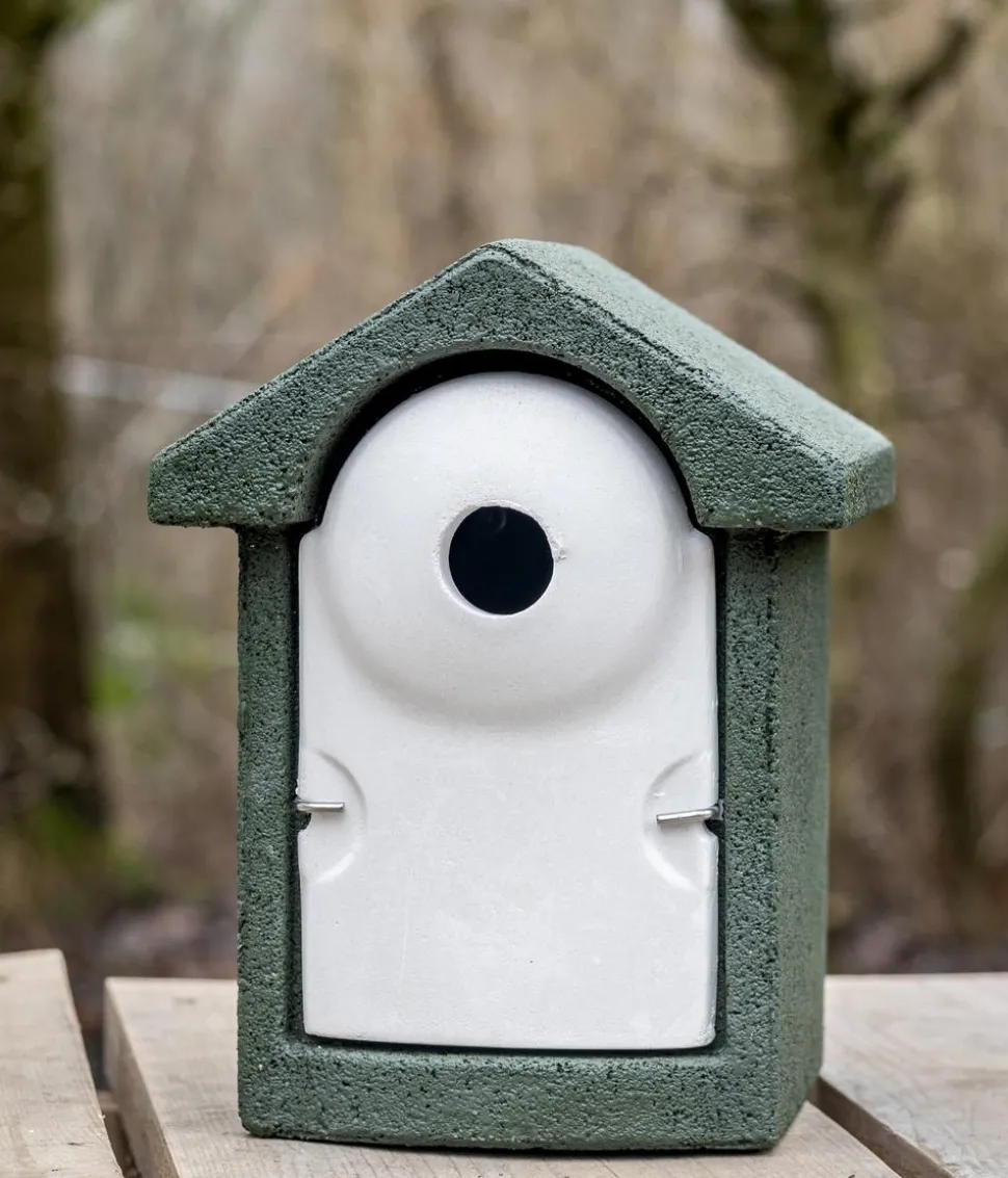 CJ Wildlife WoodStone® Nistkasten Holzbeton, Einflugloch ca. Ø32 mm, grün