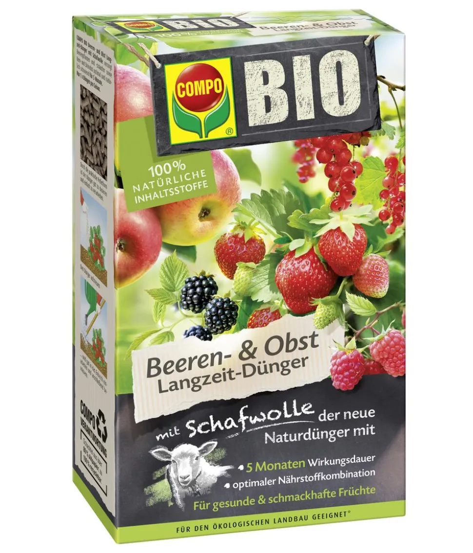 COMPO BIO Beeren- & Obst Langzeit-Dünger mit Schafwolle