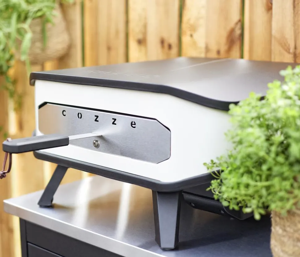Cozze elektrischer Pizzaofen 34 cm (13"), inkl. Pizzastein & Hitzeschild, ca. B53/H29/T53 cm