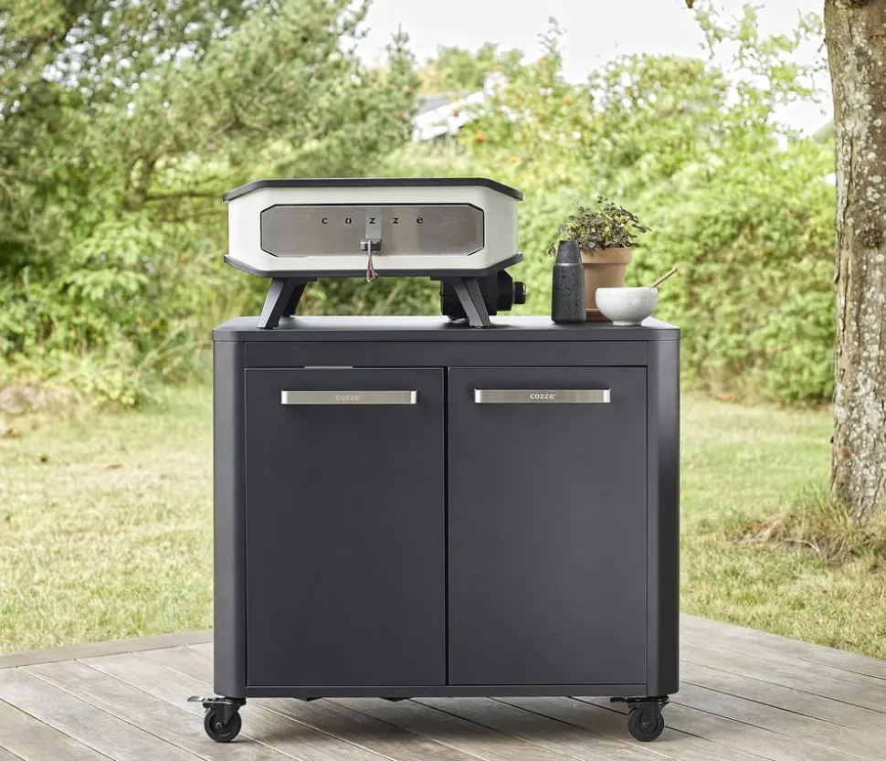 Cozze elektrischer Pizzaofen 34 cm (13"), inkl. Pizzastein & Hitzeschild, ca. B53/H29/T53 cm