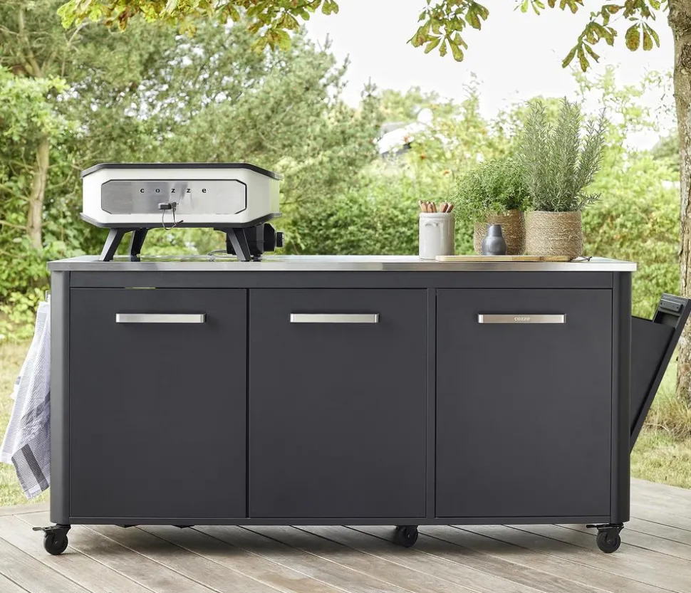 Cozze elektrischer Pizzaofen 34 cm (13"), inkl. Pizzastein & Hitzeschild, ca. B53/H29/T53 cm