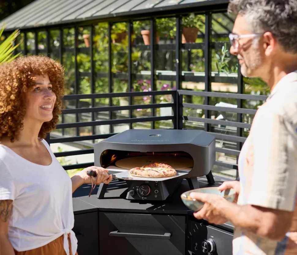 Cozze Gas-Pizzaofen Rotate Black Edition, inkl. Pizzastein, 43 cm (17"), ca. B58,5/H29,5/T58,5 cm
