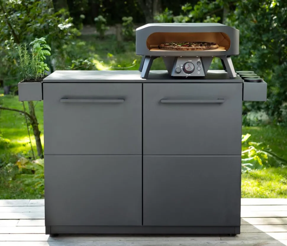 Cozze Gas-Pizzaofen Rotate Black Edition, inkl. Pizzastein, 43 cm (17"), ca. B58,5/H29,5/T58,5 cm