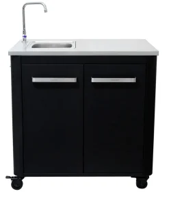 Cozze Outdoor-Küche Außentisch mit Edelstahlspüle, inkl. Wasserhahn, ca. B93,5/H90/T60 cm
