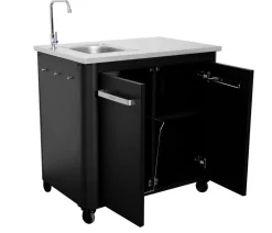 Cozze Outdoor-Küche Außentisch mit Edelstahlspüle, inkl. Wasserhahn, ca. B93,5/H90/T60 cm