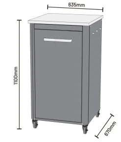 Cozze Outdoor-Küche 60, ca. B60/H110/T60 cm