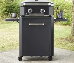 Cozze Outdoor-Küche Rolltisch für Gasgrill Plancha 600, ca. B60/H83/T64 cm
