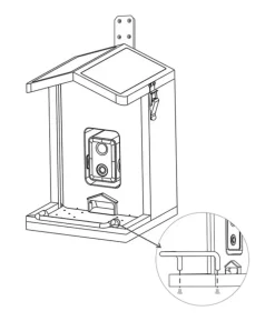 Croci Vogelfutterhaus Smart Wi-Fi, inkl. Kamera, ca. B23/H32,5/T24 cm