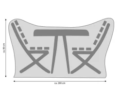 Dehner Abdeckhaube für runde Sitzgruppen, Ø 200x80 cm, grau