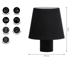 Dehner Akku-Flaschenleuchte Dyan, ca. Ø11/H13 cm