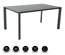 Dehner Alutisch Cleveland, ca. B160/H75/T90 cm