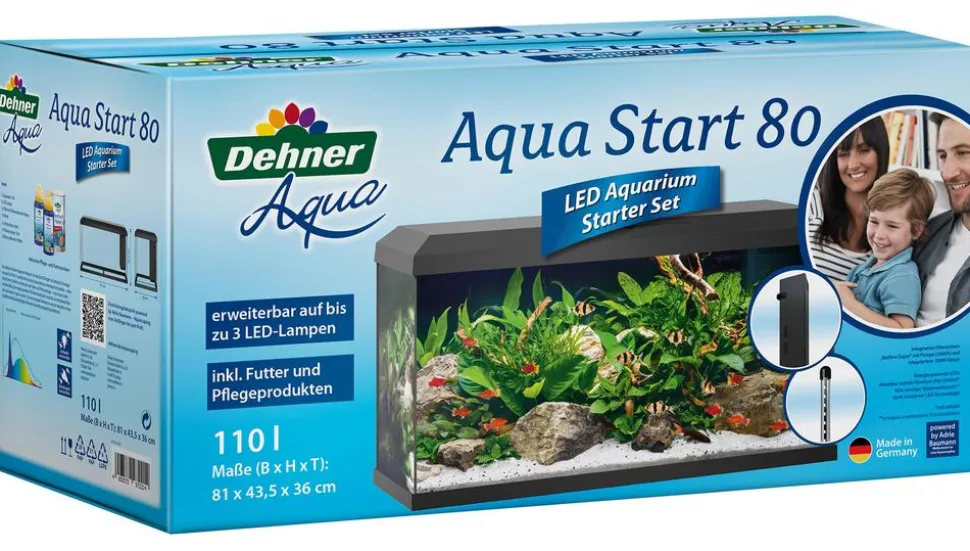 Dehner Aqua Aquarium-Set Aqua Start 80, 110 l, ca. B81/H45/T36 cm