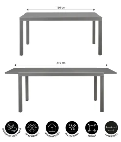 Dehner Ausziehtisch Chicago, ca. B160-210/H75/T90 cm