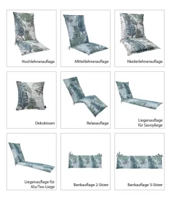 Dehner Bankauflage Sardegna 2-Sitzer, ca. B116/H6/T47 cm
