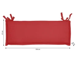 Dehner Bankauflage Veneto 3-Sitzer, ca. B156/H6/T47 cm
