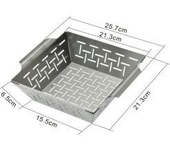 Dehner BBQ Edelstahl-Gemüsekorb, ca. B21,3/H6,5/T21,3 cm