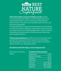 Dehner Best Nature Nagersnack Superfood Pure Erdbeeren, 20 g