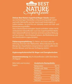 Dehner Best Nature Nagersnack Superfood Bärchen Rote Beete, 100 g