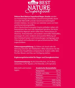 Dehner Best Nature Nagersnack Superfood Bärchen Spirulina, 100 g
