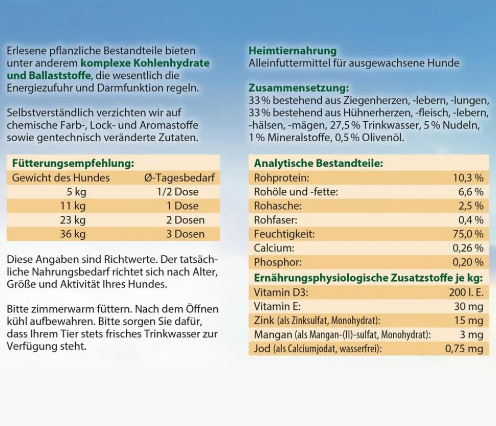 Dehner Best Nature Nassfutter für Hunde Adult