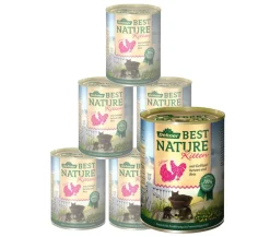 Dehner Best Nature Nassfutter für Katzen Kitten, 6 x 200 g/400 g