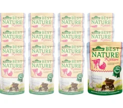Dehner Best Nature Nassfutter für Katzen Kitten, 16 x 85 g